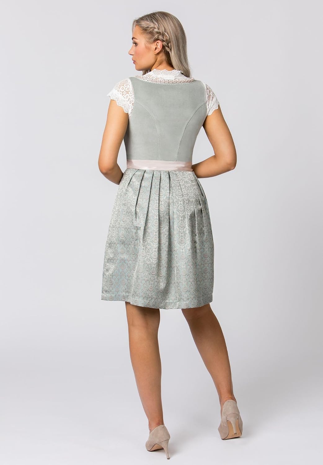 Detalle de Wiesnwuid Dirndl Loredana Robe, Sauge, 40 Femmes