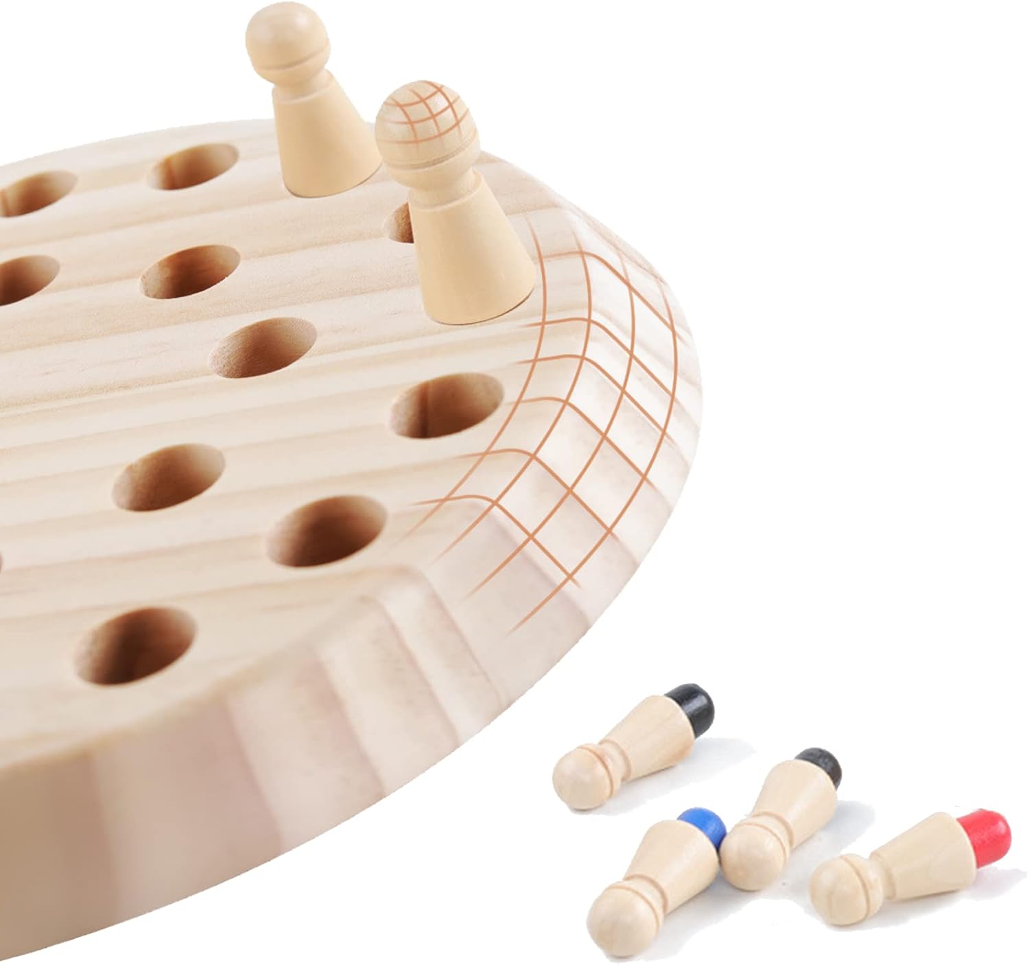 Thumbnail 6 de EACHHAHA Memory Chess en bois Montessori dès 3 ans : jeu de mémoire et reconnaissance des couleurs