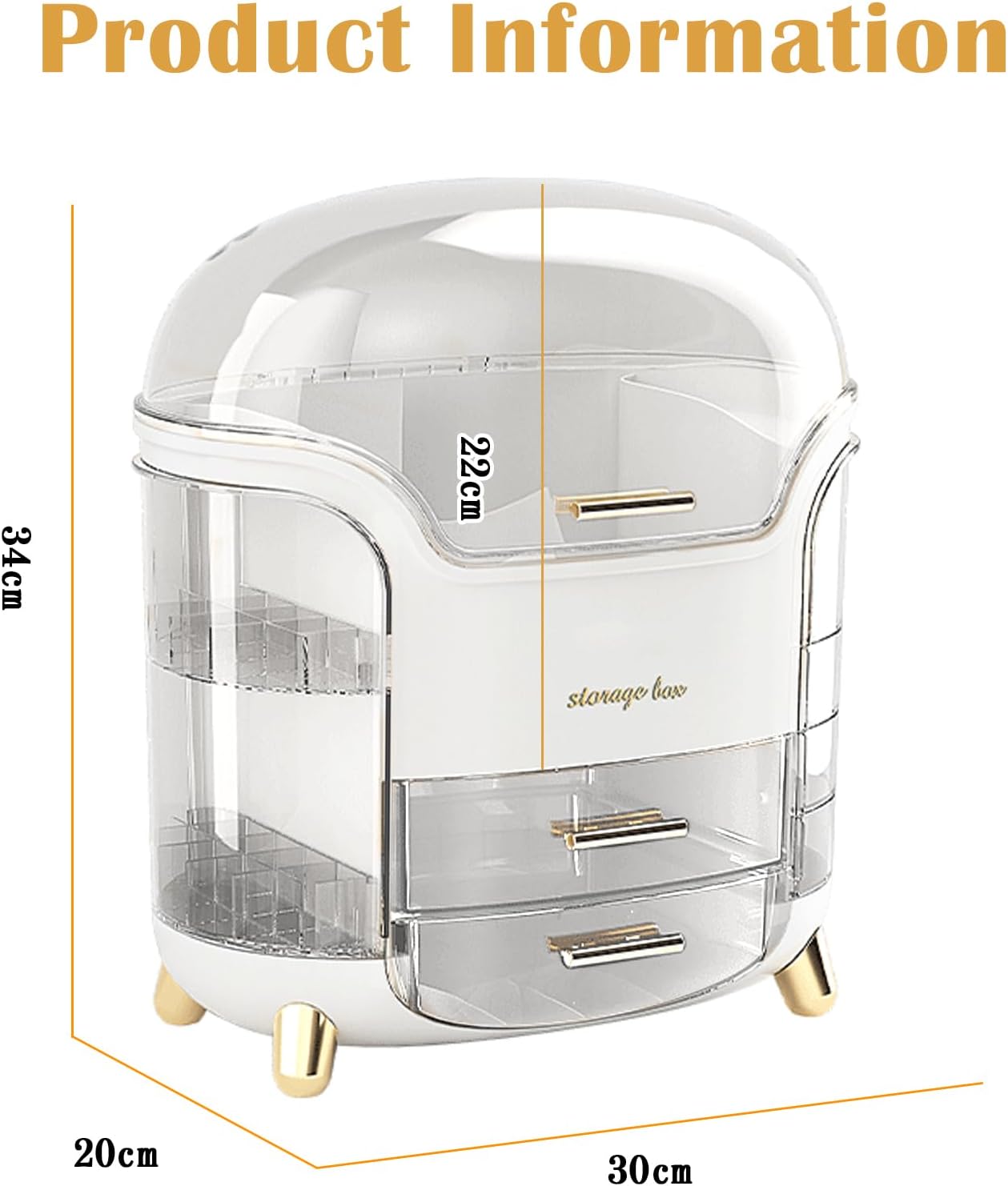 Thumbnail 5 de LZDMY Makeup Storage Organiser 1-drawer cosmetics organiser