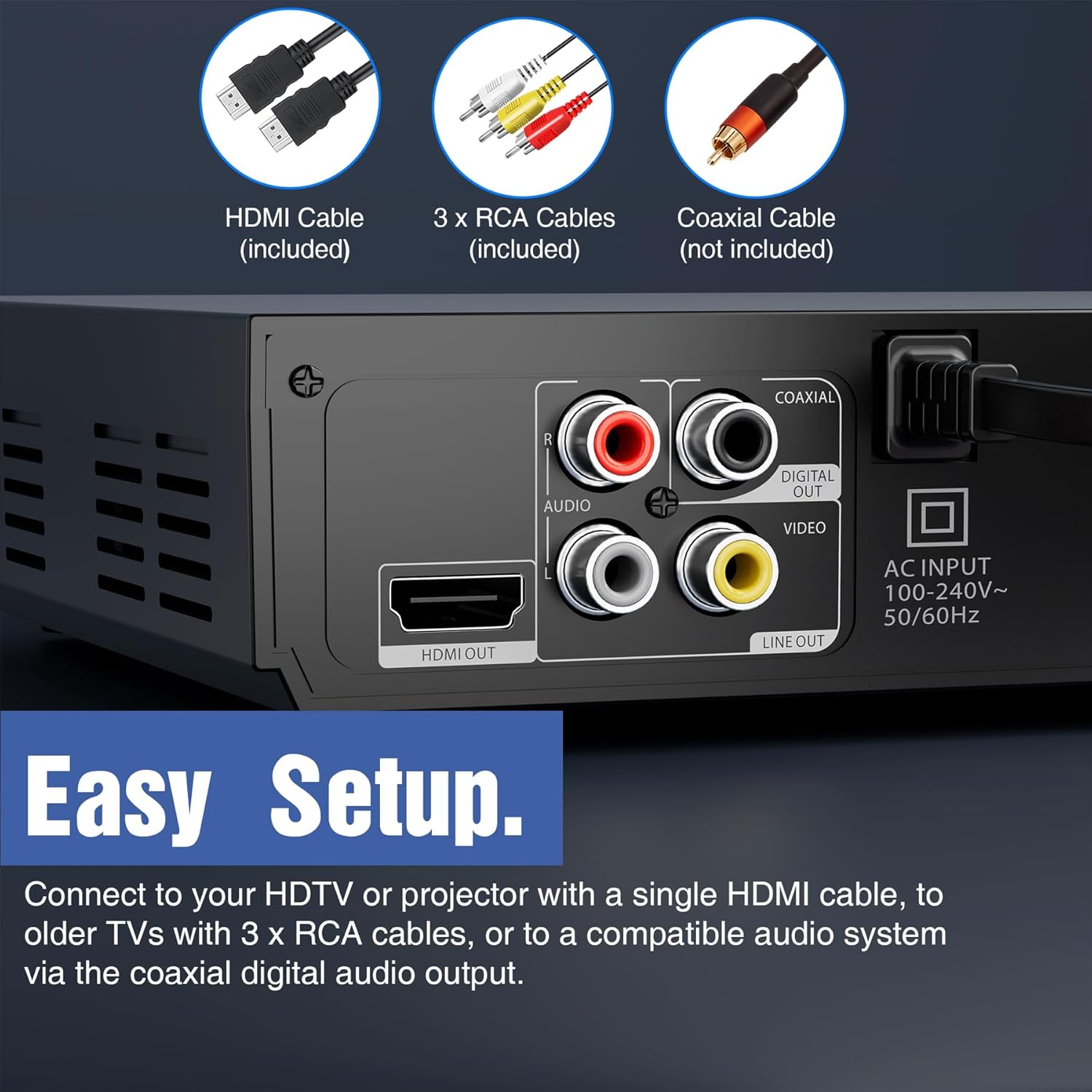 Thumbnail 5 de Nodrax FlexaPlay Region-Free HDMI DVD Player (1080p Upscaling, USB, Mini Compact Design)