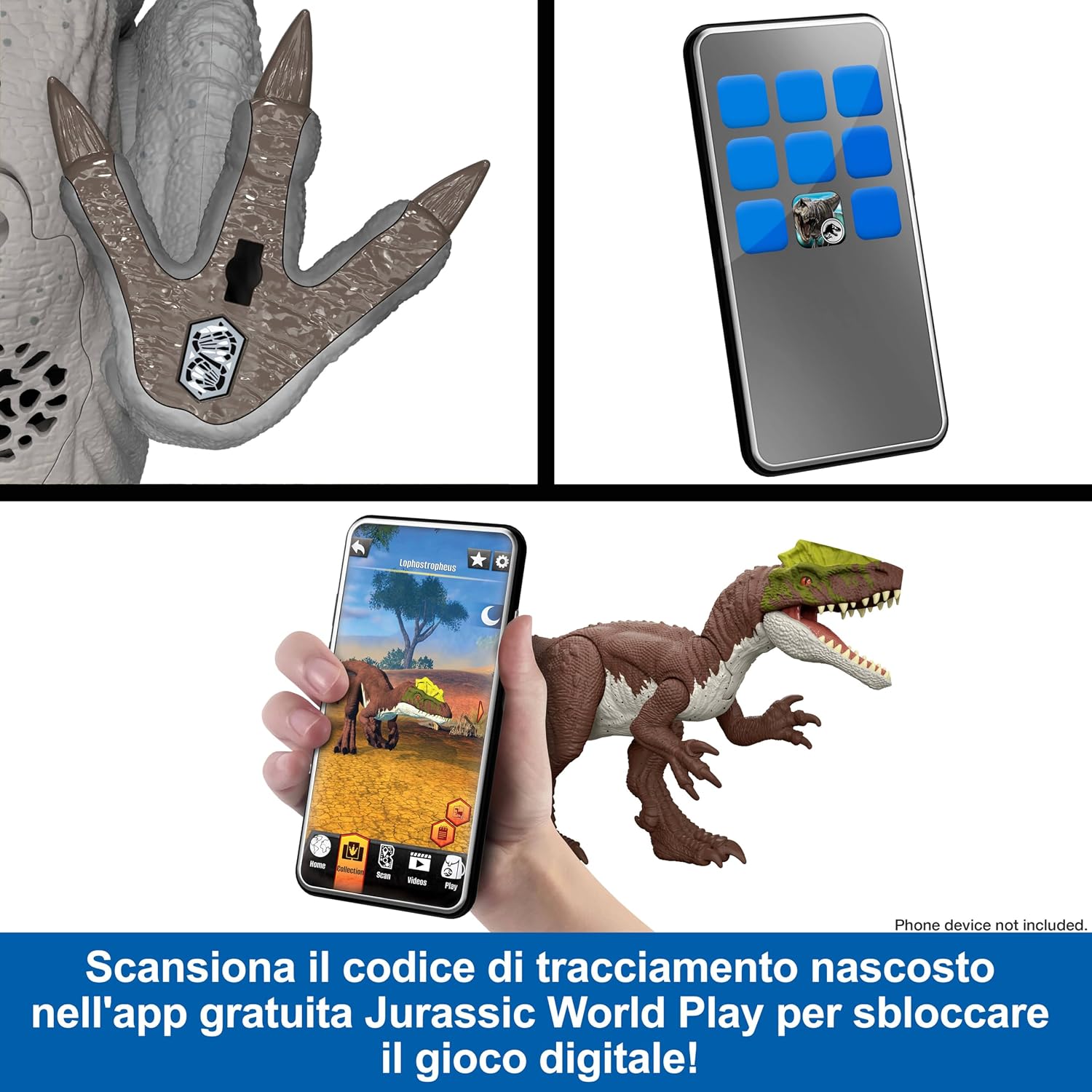 Thumbnail 1 de Mattel Jurassic World Afrovenator Dinosauro sonoro Ruggito Selvaggio