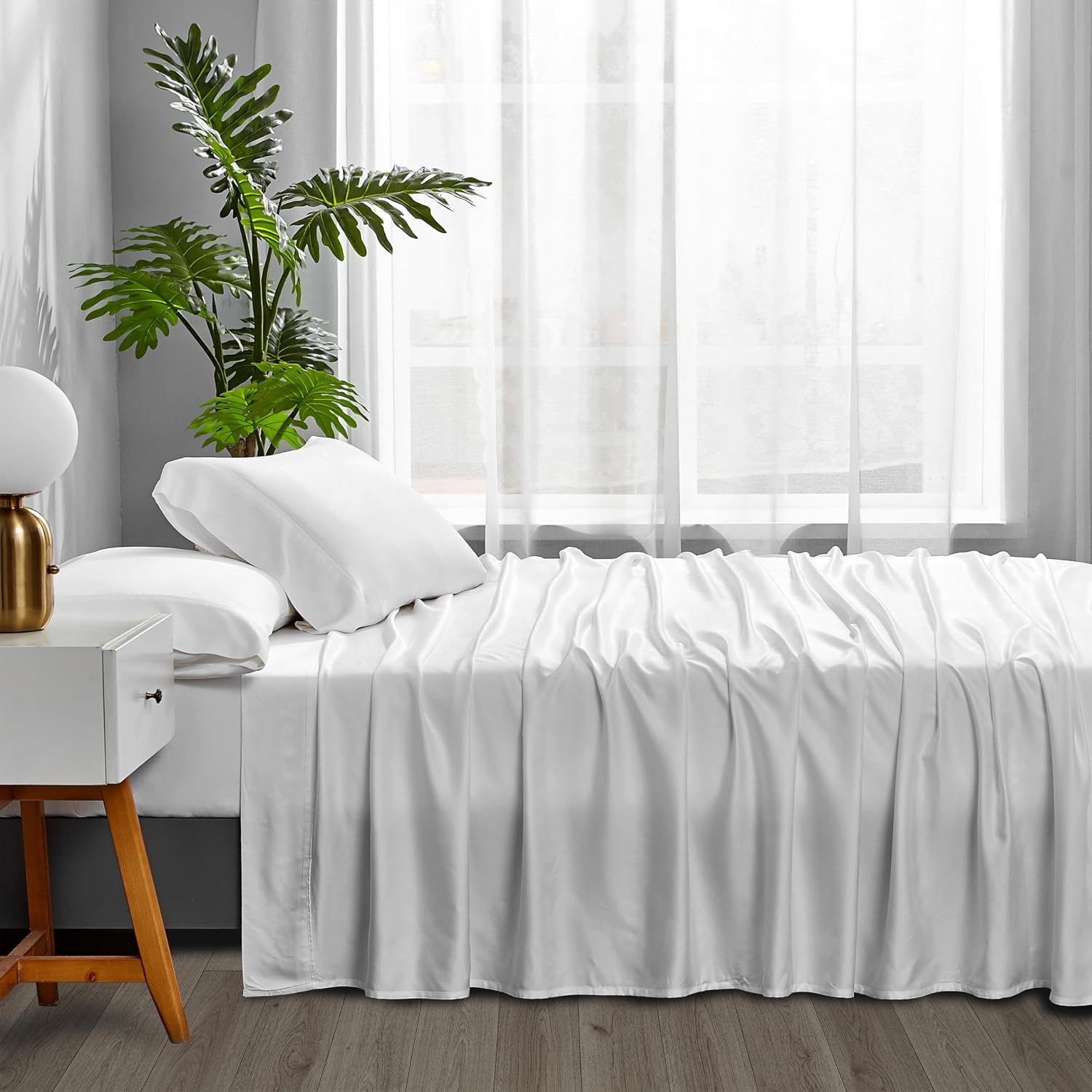 Thumbnail 6 de ACCURATEX Bamboo Cooling Sheets, King Size, 300 Thread Count, 16-Inch Pockets