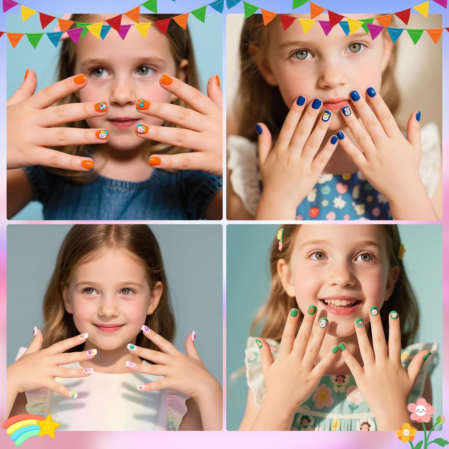 Thumbnail 6 de Aieenjor : lot de 70 vernis à ongles pour enfants avec autocollants phosphorescents (6 couleurs) pour Halloween