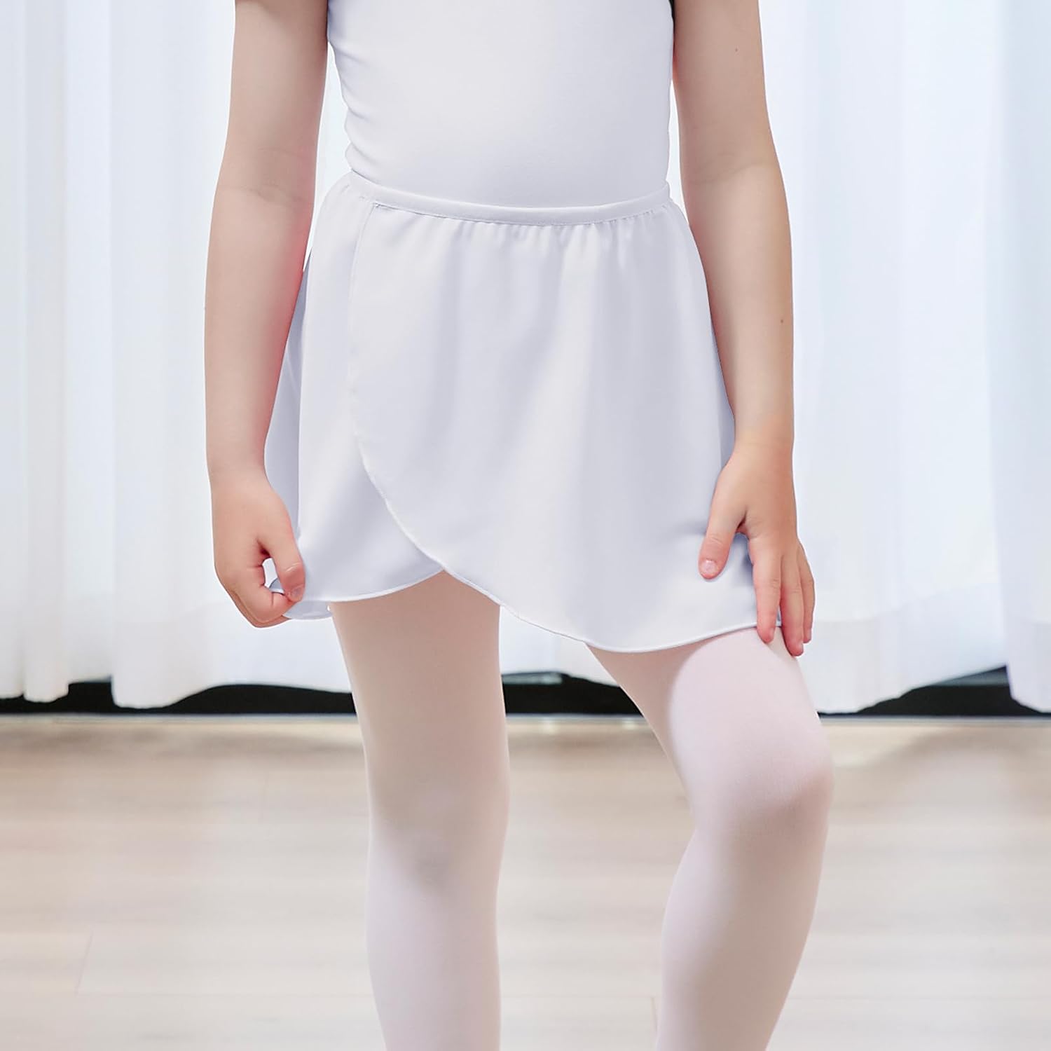 Detalle de Bezioner Ballet Skirt Pull-On Dance Skirt with Elastic Waistband
