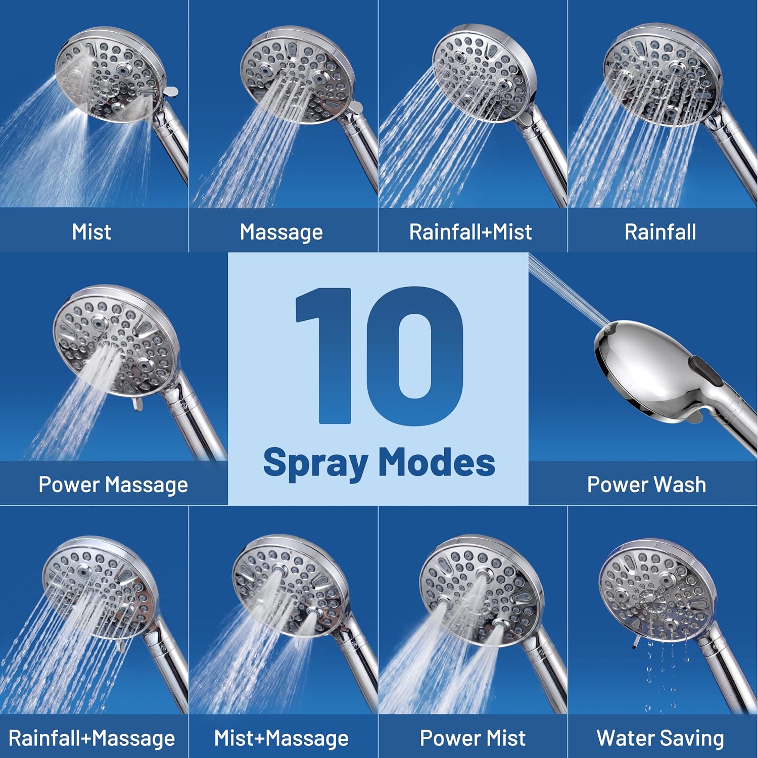 Thumbnail 6 de MakeFit Dual Filtered Rain Shower Head Combo