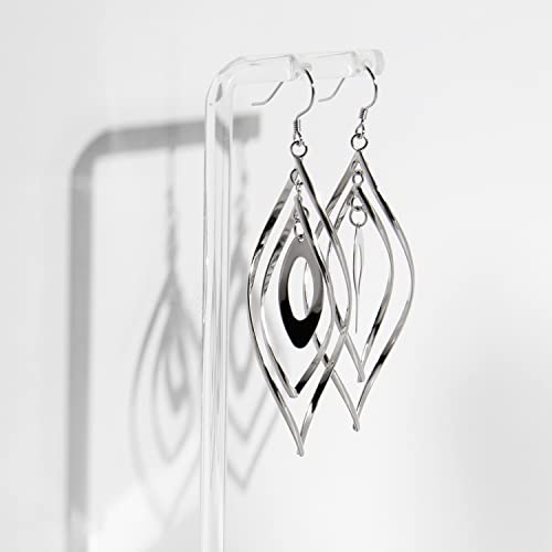 Detalle de Meissa Orecchini pendenti Geometrica 925 Ørecchini lunghi in argento, oro e oro rosa