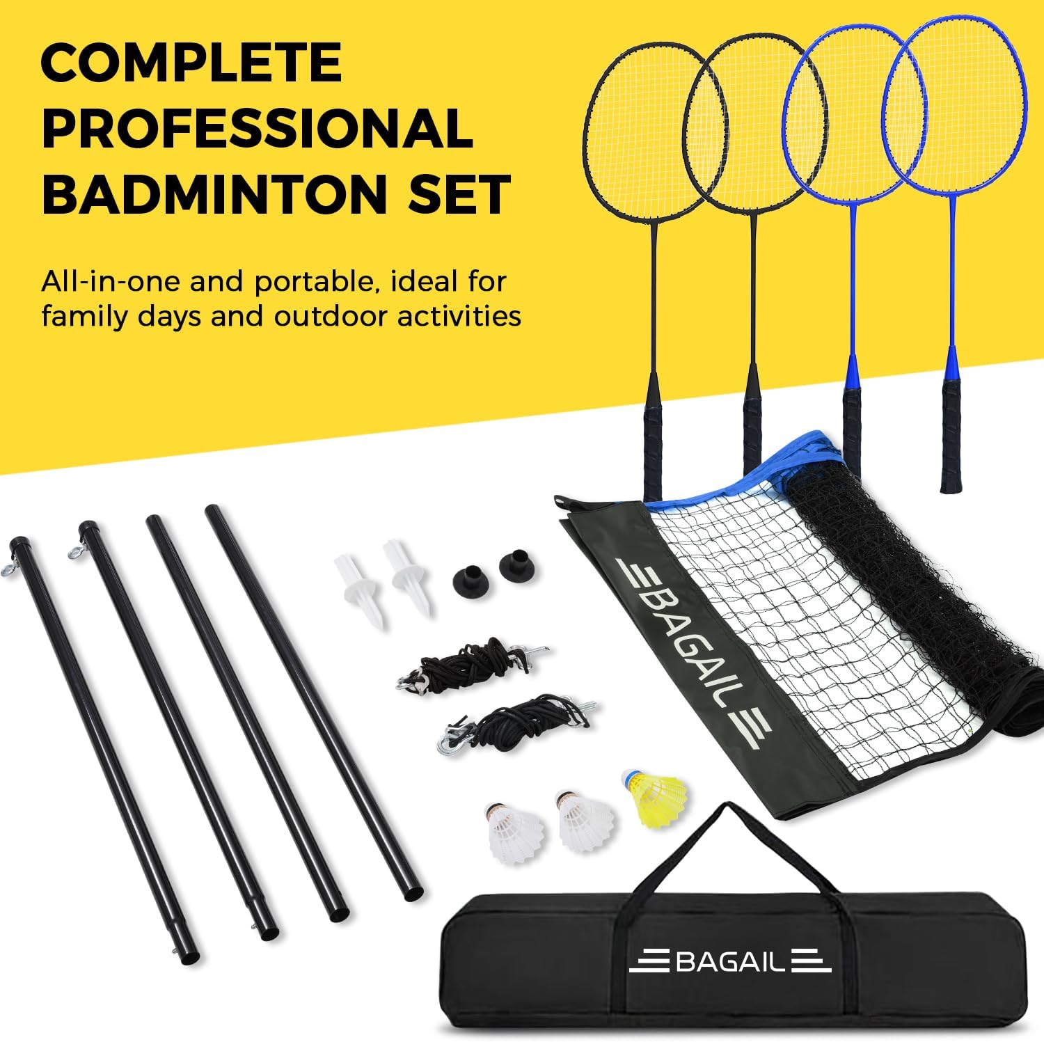 Thumbnail 5 de BAGAIL filet de badminton extérieur 20 ft
