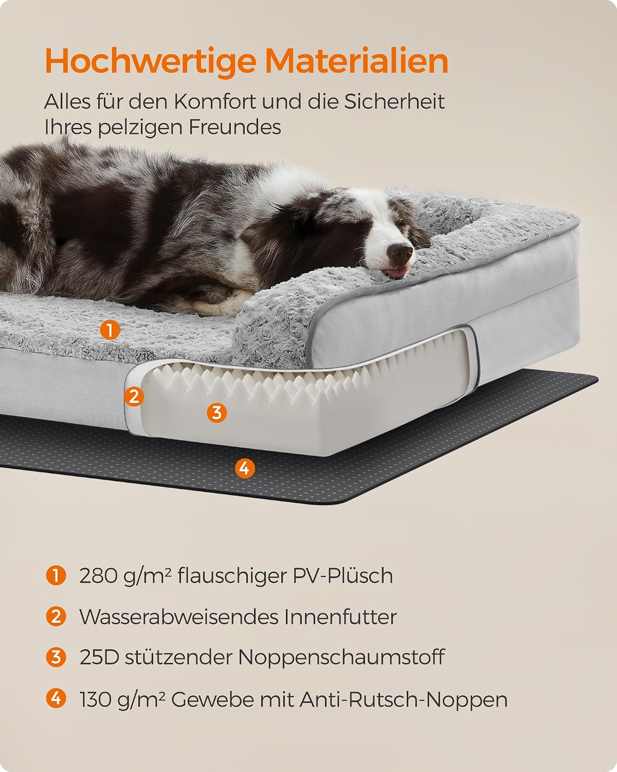 Thumbnail 5 de Feandrea PGW253G01 orthopädisches Hundebett 106×76 cm