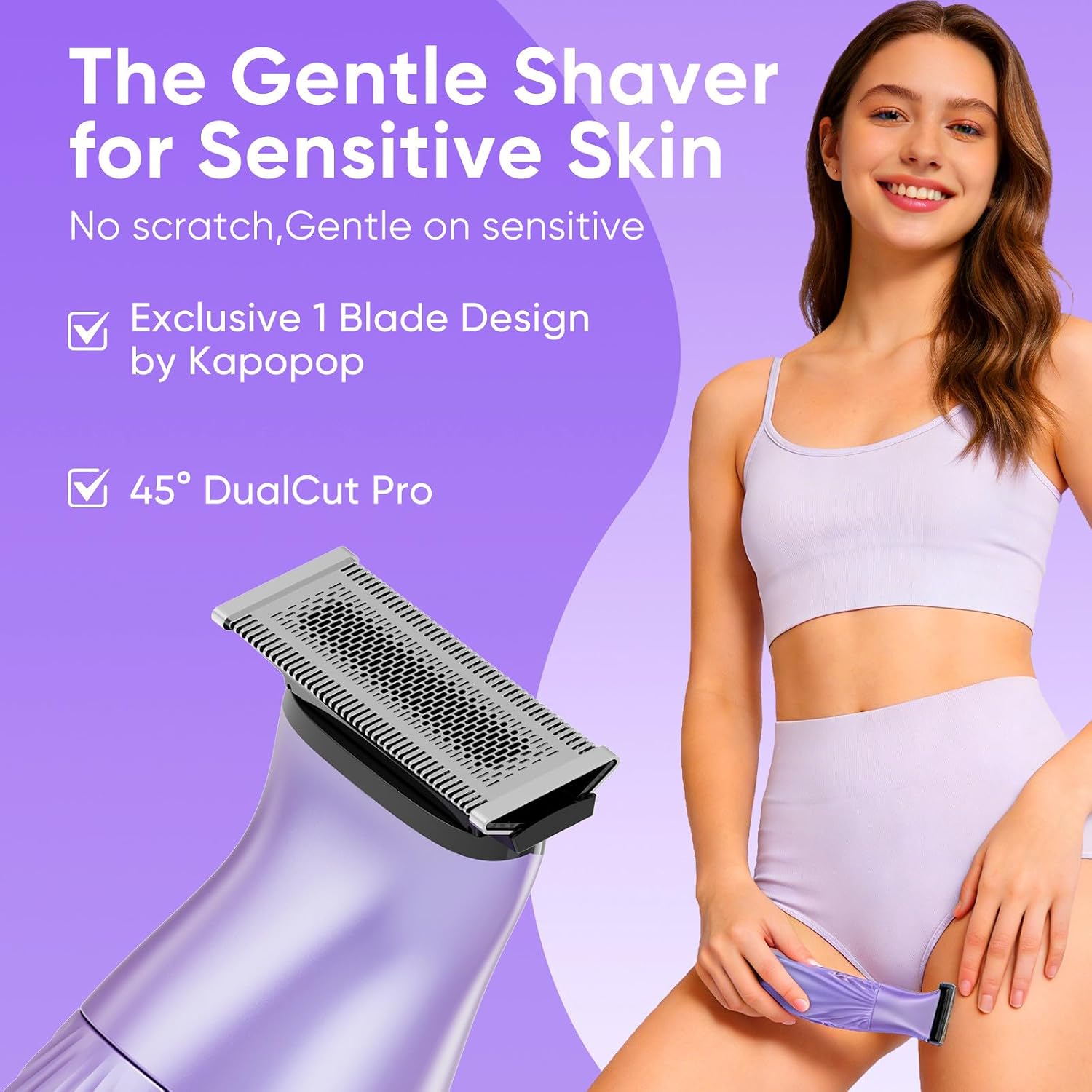 Thumbnail 1 de Kapopop 2-in-1 Bikini Shaver for Sensitive Skin