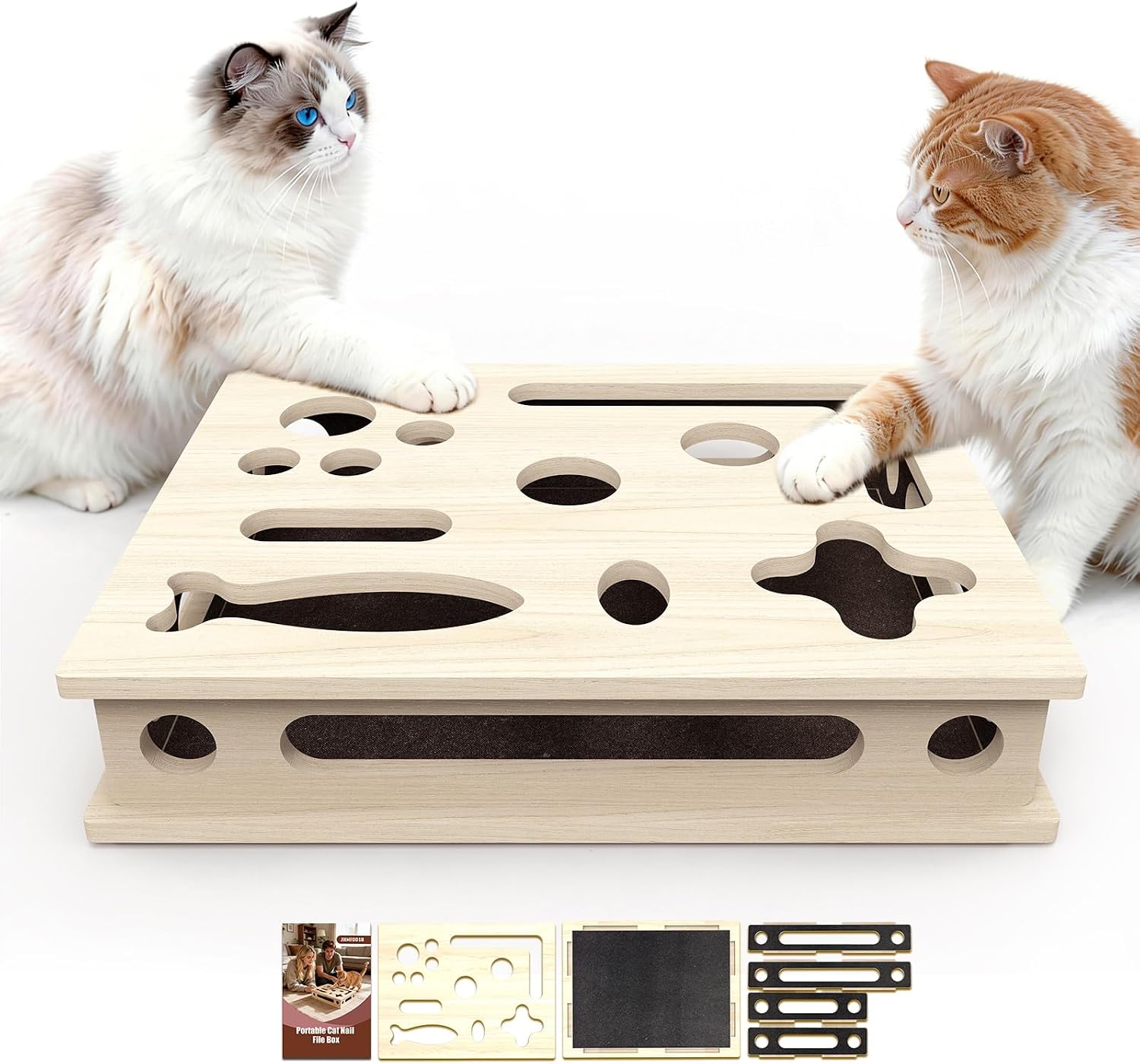 Detalle de Cat Scratch Puzzle Box, Solid Wood