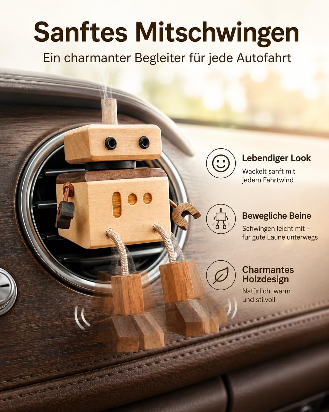 Detalle de Wackelnder Holzmann Autoduft 3 Düfte