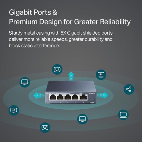 Detalle 2 de TP-Link TL-SG105: Switch Gigabit de 5 Puertos para Escritorio o Montaje en Pared