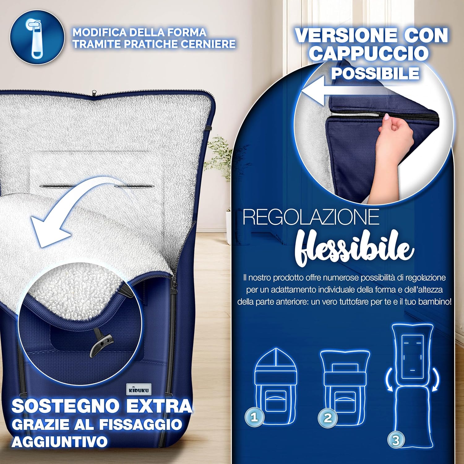 Thumbnail 5 de KIDUKU Sacco Passeggino Universale Invernale