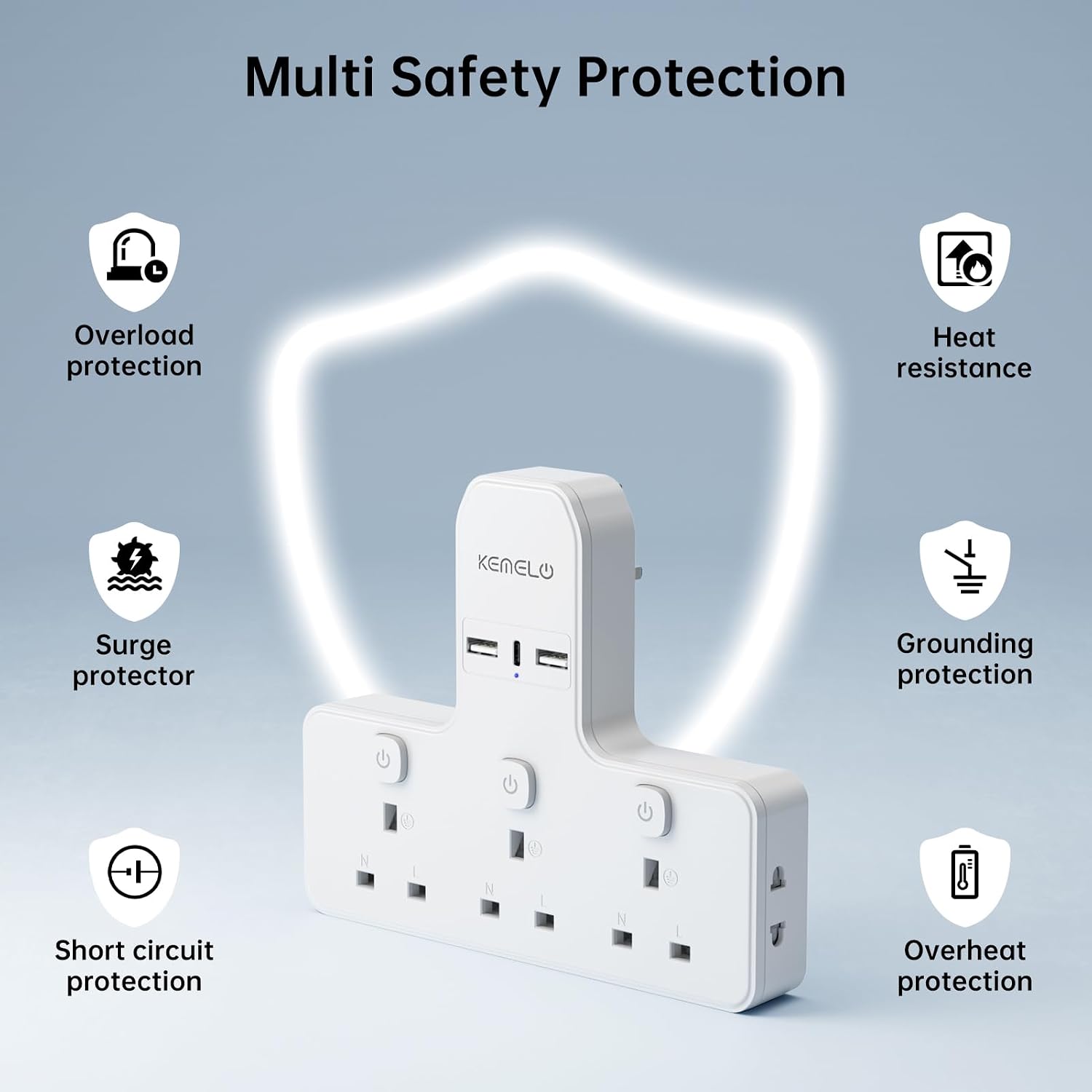 Thumbnail 4 de Multi Plug Adapter 3250W with 3 USB sockets 🔌