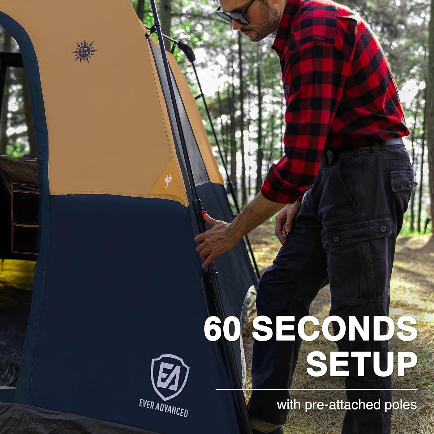 Detalle de Ever Advanced 6 Person Camping Tent with Blackout Design