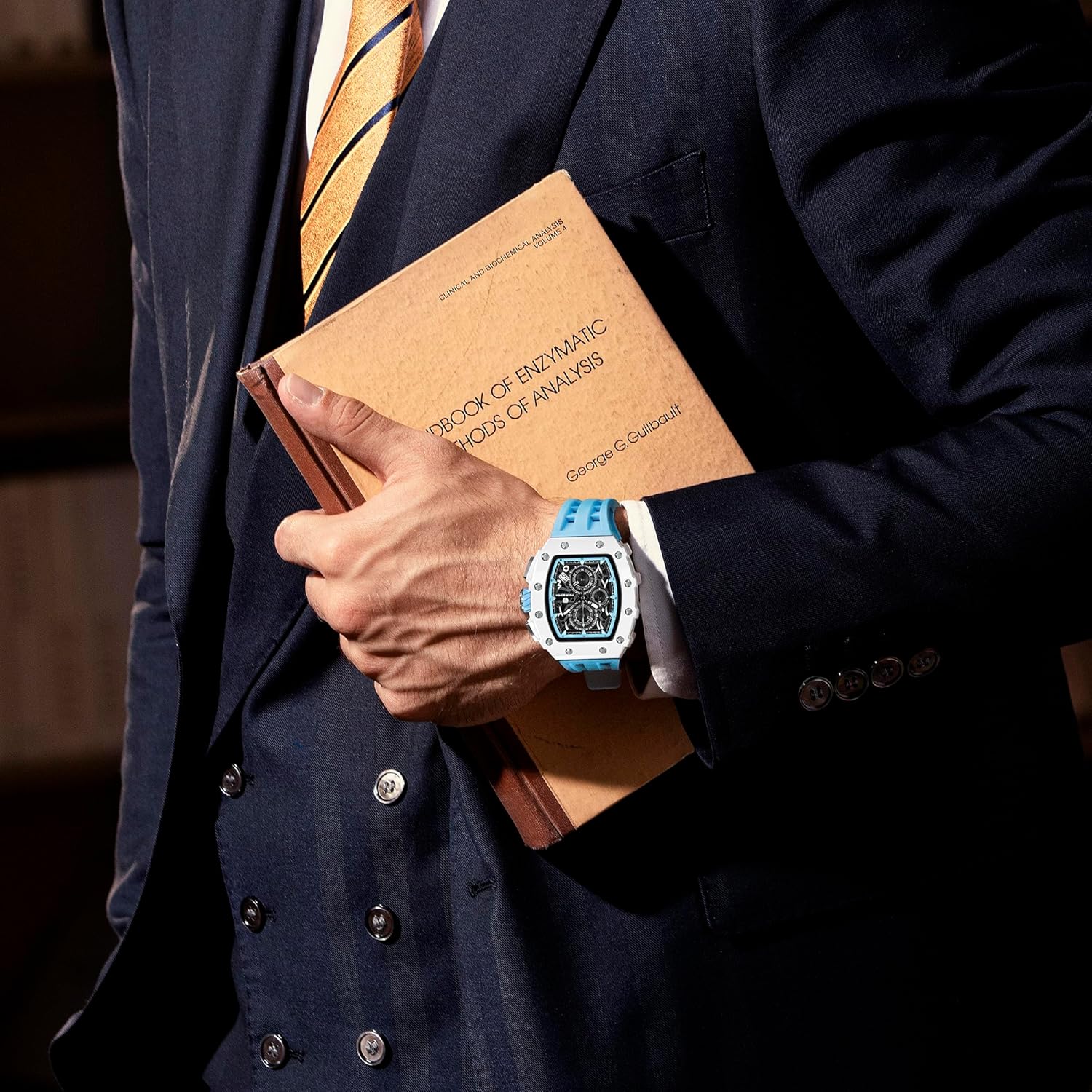 Thumbnail 1 de TSAR BOMBA Orologi da uomo di lusso: cronografo elegante con cinturino tonneau in silicone