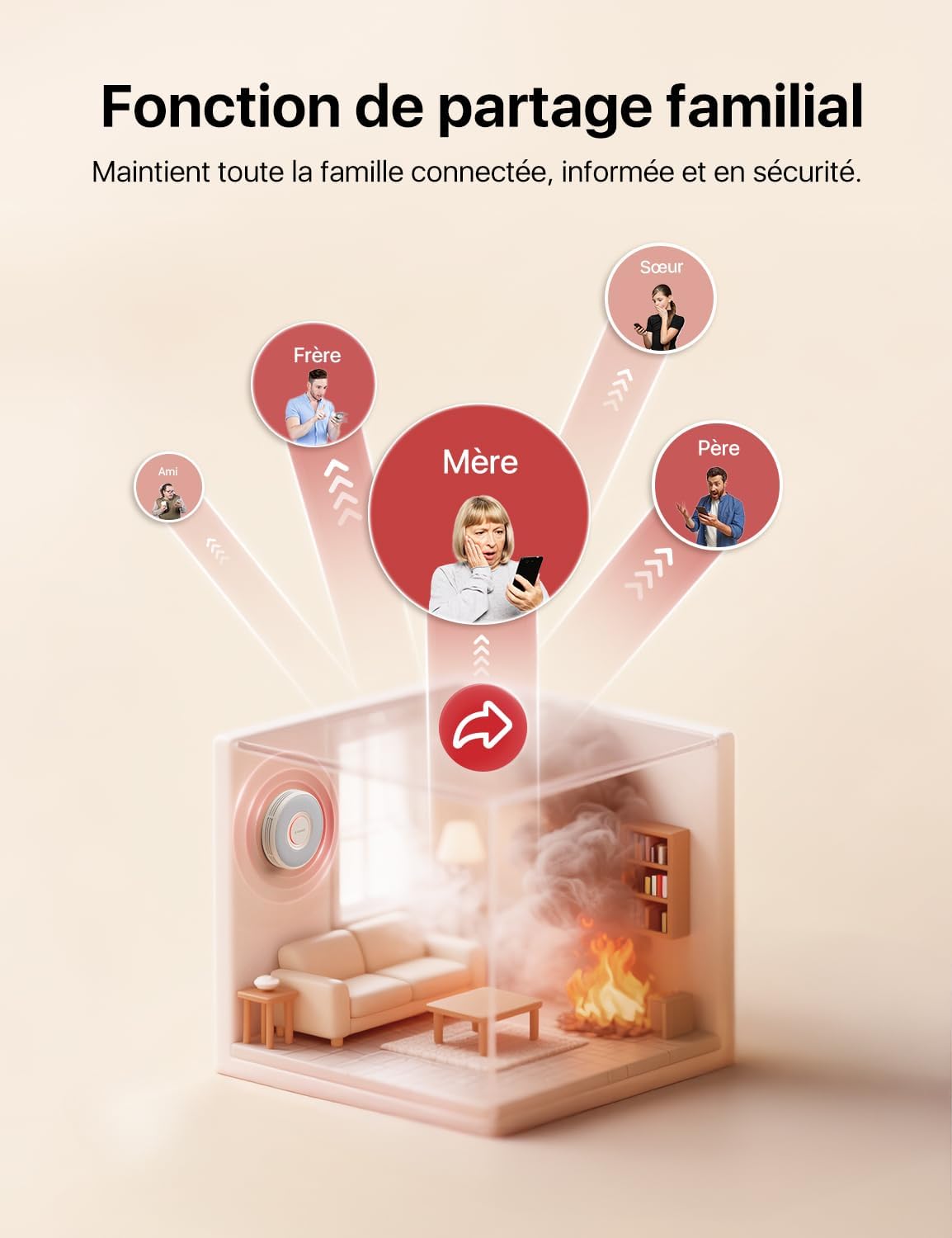 Thumbnail 4 de XS0B-iR Détecteur de Fumée Connecté Wi Fi