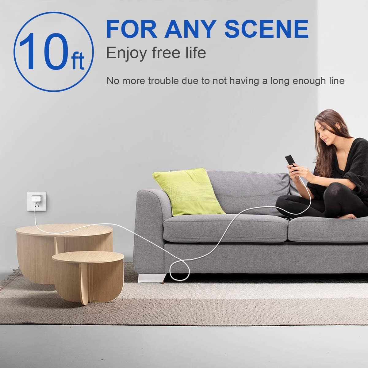 Thumbnail 5 de Coreykin CA-15T 20W USB-C Wall Charger Set with 10-Foot Cables, 2-Pack