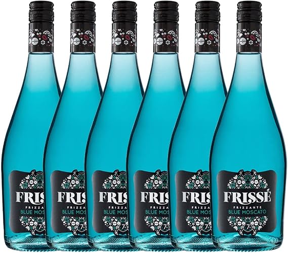 Detalle de Frissé Blue Moscato - Pack 6 Botellas de 750ml 🍾