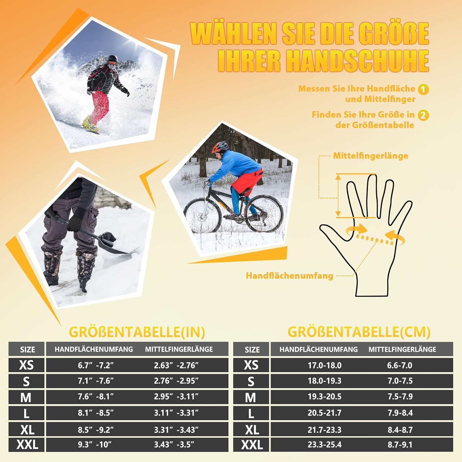 Thumbnail 4 de ihuan Thermo Fahrradhandschuhe – wasserdicht, warm
