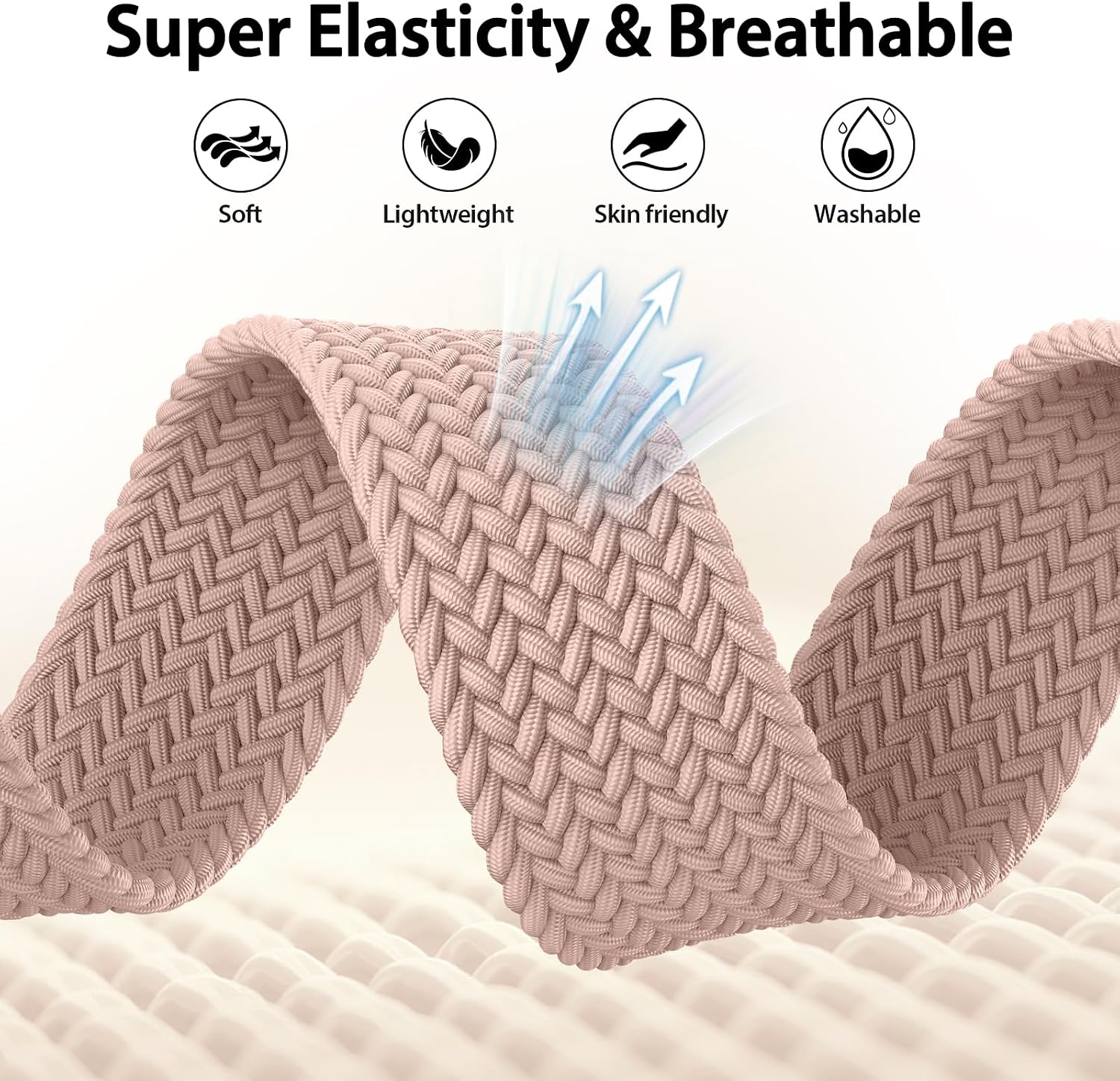 Thumbnail 3 de Higgs Braided Strap for Fitbit Versa 4 / Versa 3 / Sense 2 magnetic nylon replacement bands