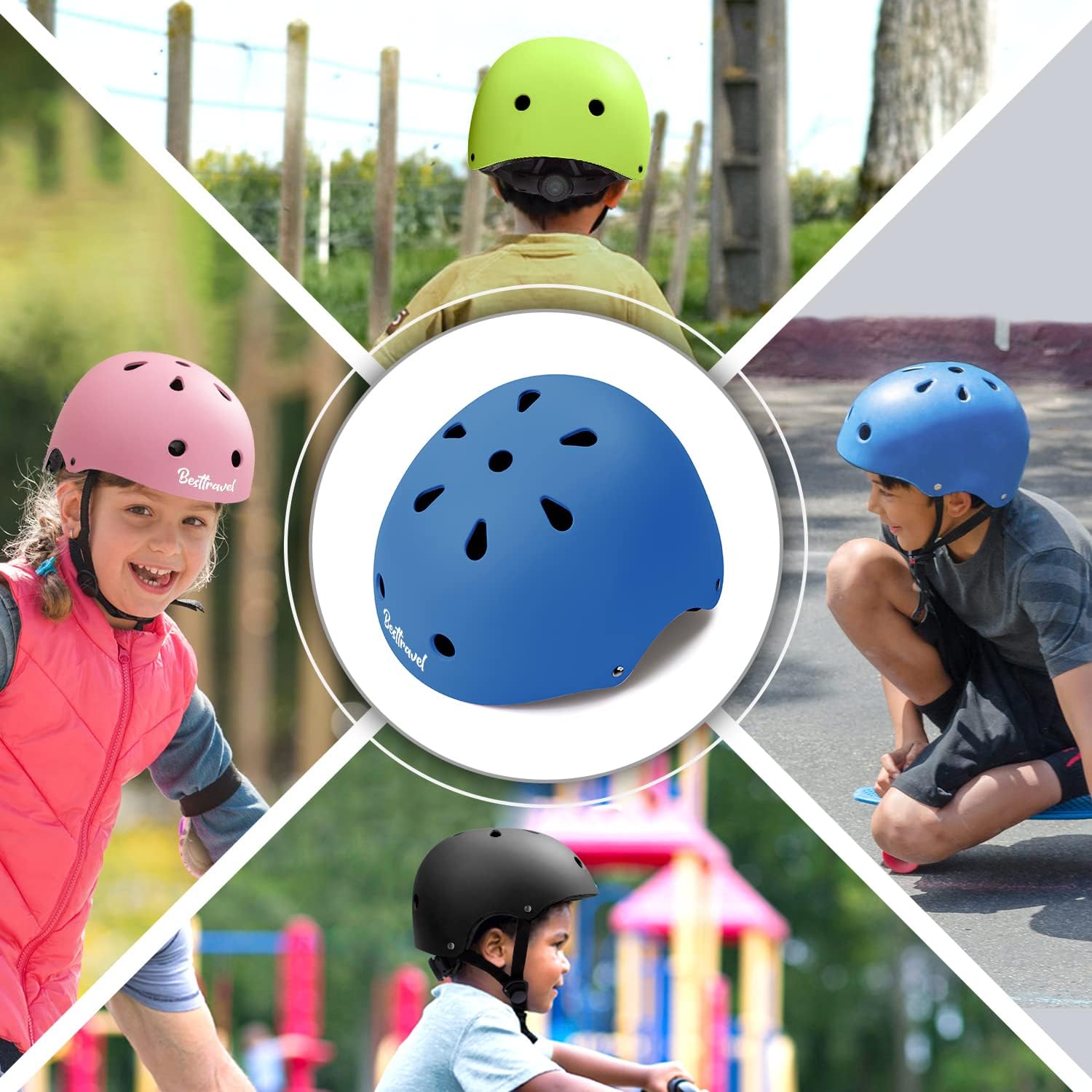 Detalle 2 de Besttravel Kids Helmet Toddler Adjustable, Ages 3-8
