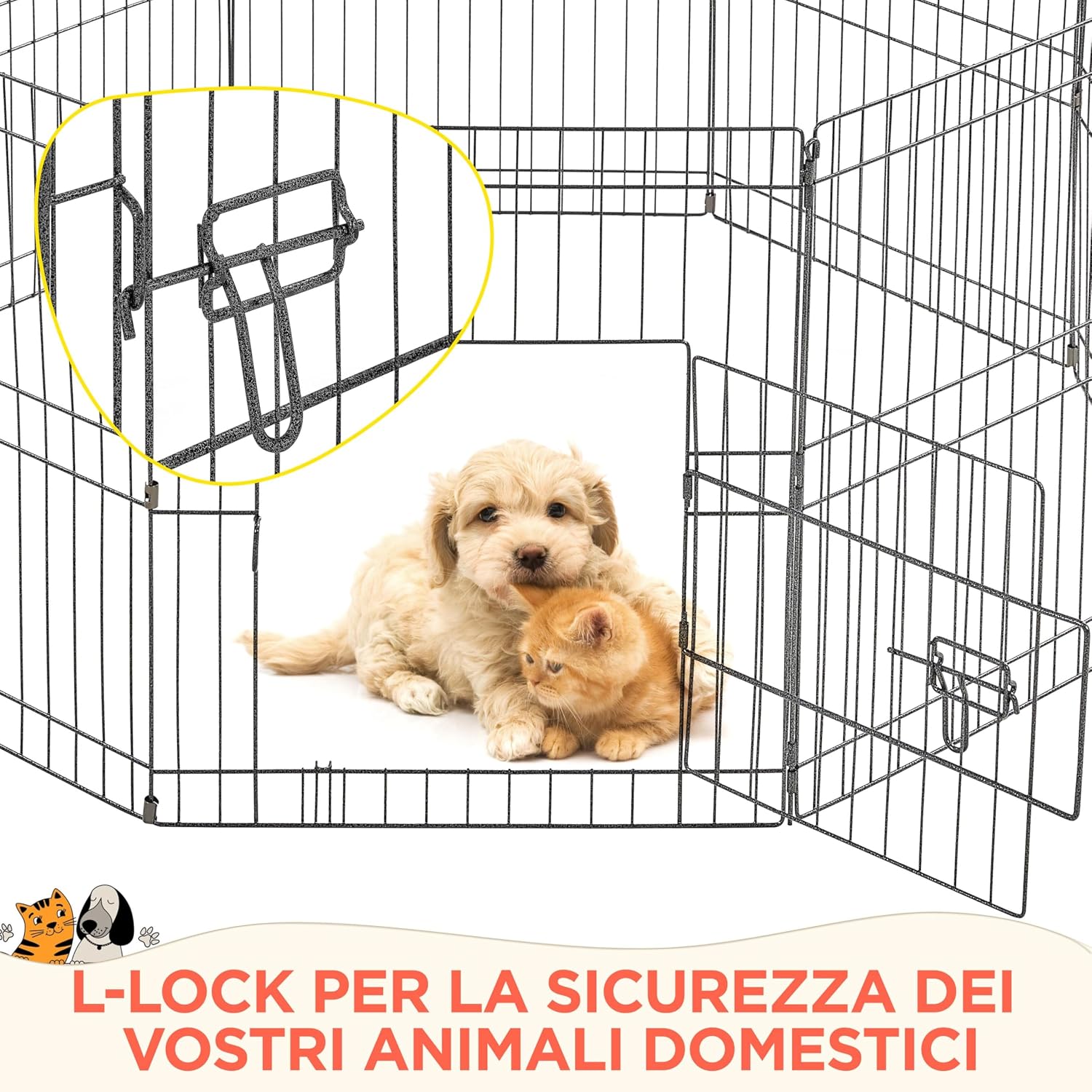 Thumbnail 5 de Yaheetech Recinto per Cani 52 x 61 cm