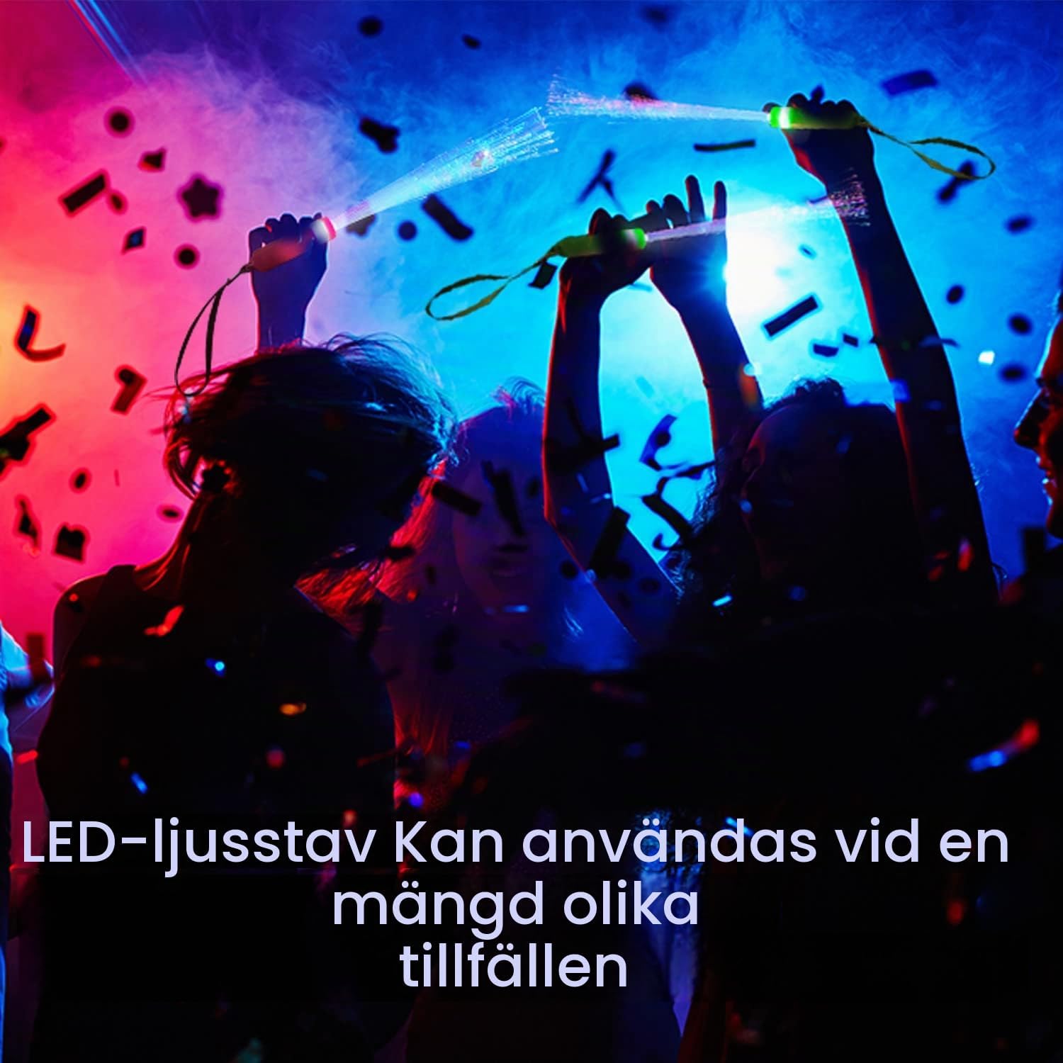 Detalle de NLNEY Glow Stick Party Favour Packs – 32 LED-ljuspinnar i plast med tre ljuslägen