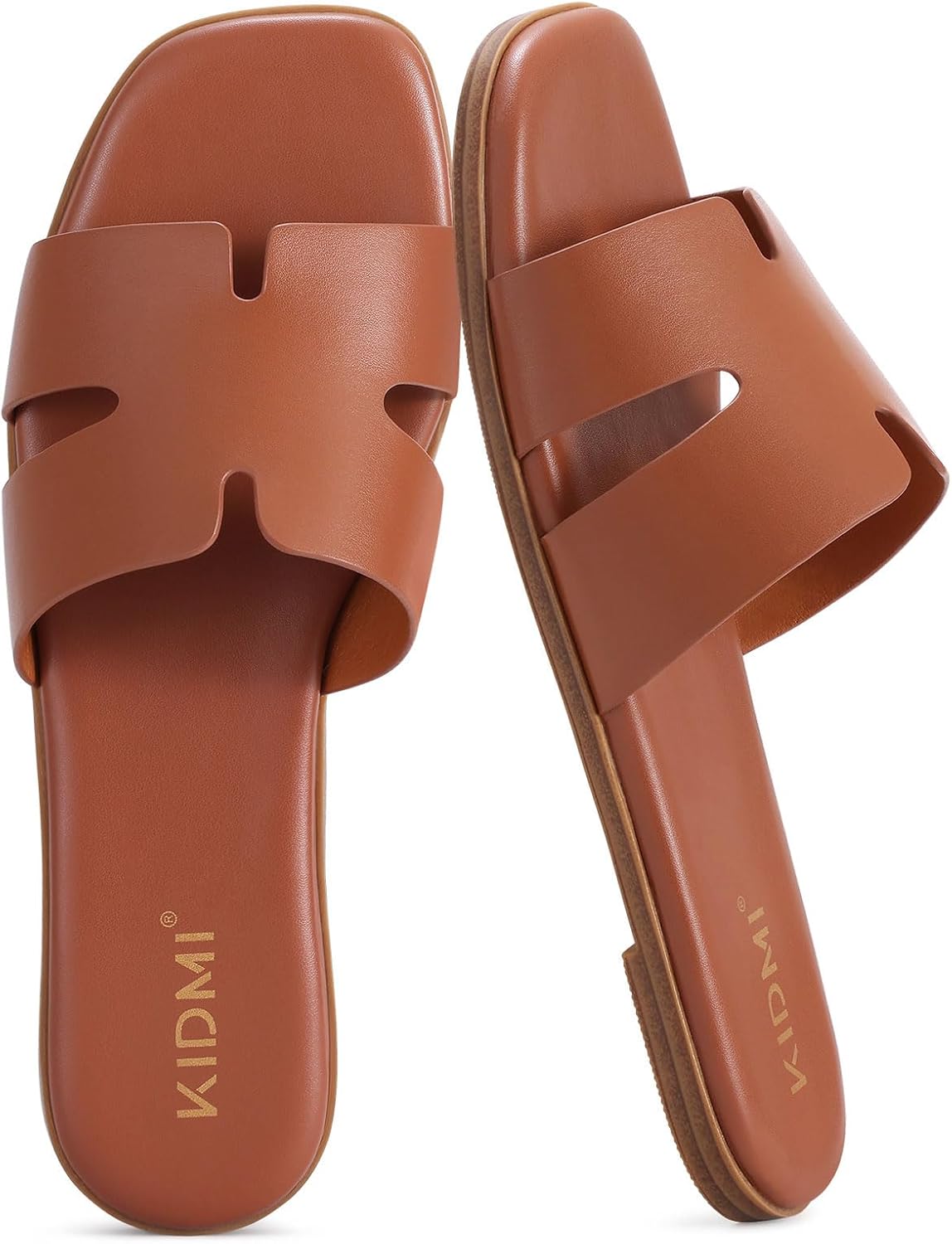 Thumbnail 3 de KIDMI Women's Dressy Flat Sandals: Comfortable Slip-On Open-Toe Summer Slides