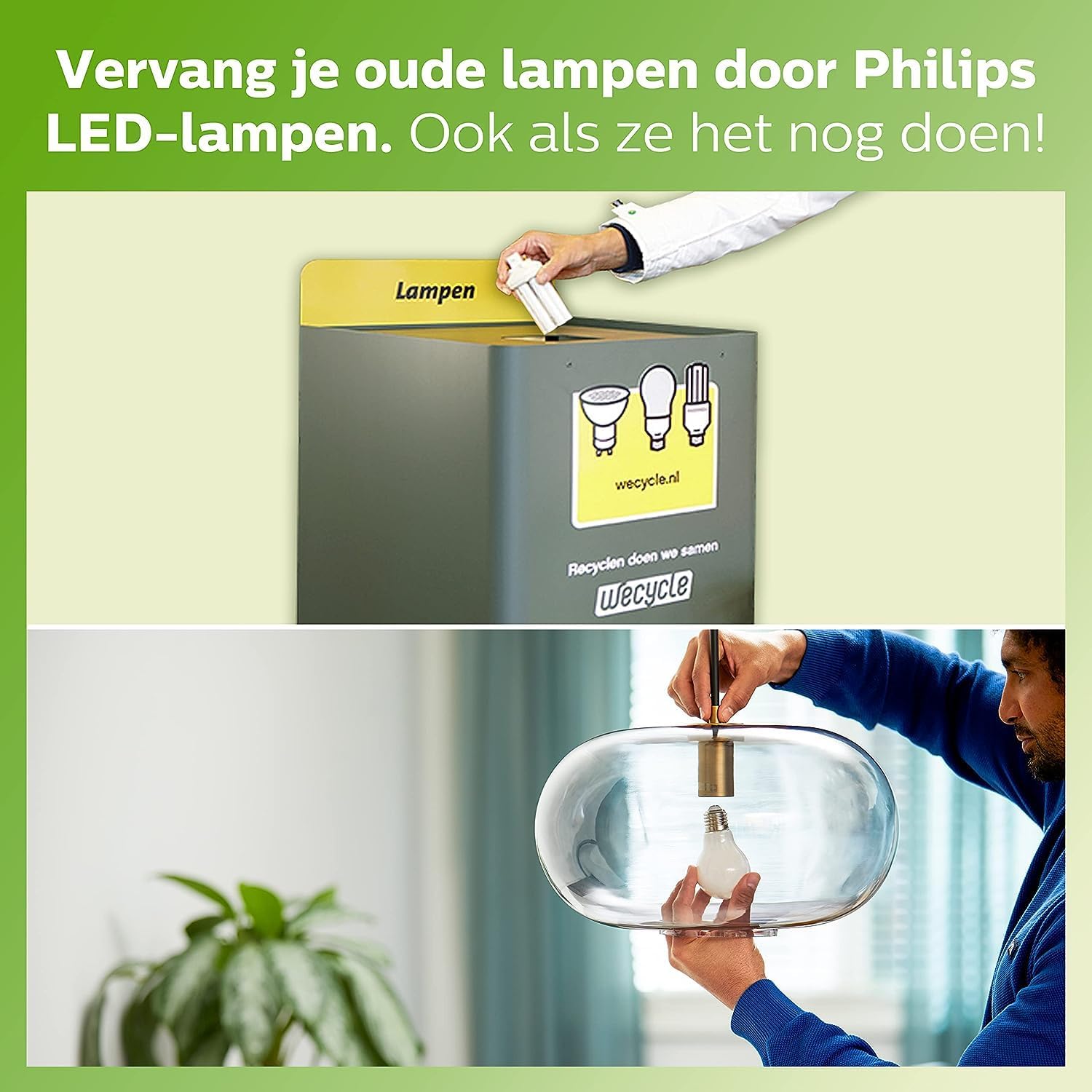 Detalle de Philips LED Classic A60 E27 Edison Screw Light Bulb Set of 2 (7W = 60W, Warm White 2700K) – Non-Dimmable