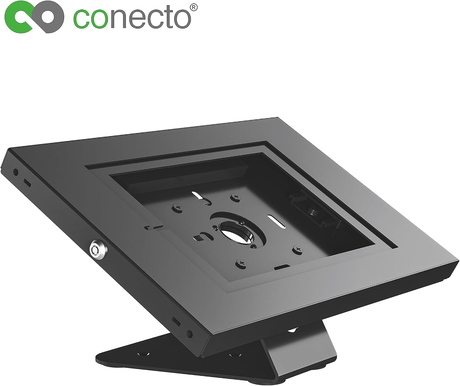 Thumbnail 2 de conecto – zamykany uchwyt na tablet z obudową stalową i VESA 75 × 75