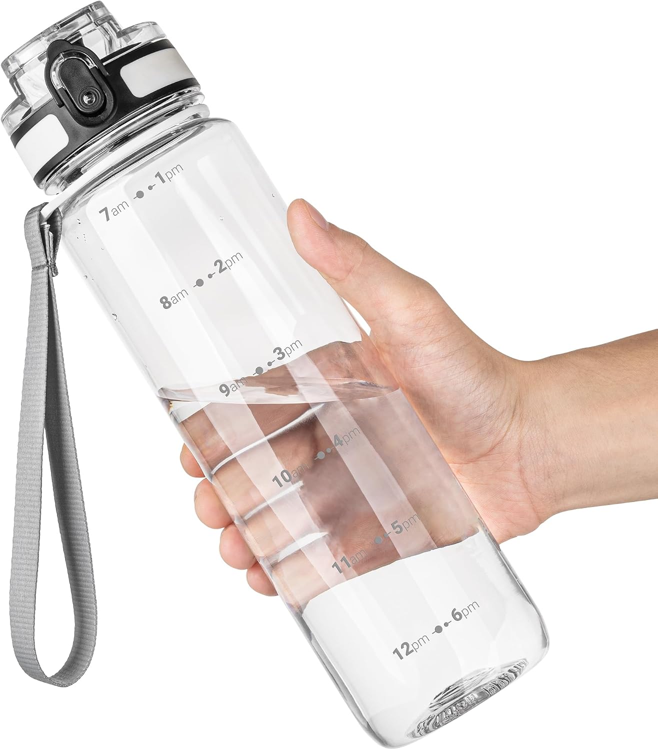 Detalle de Oldley 1L Sports Water Bottle with Time Markings ⌚🥤