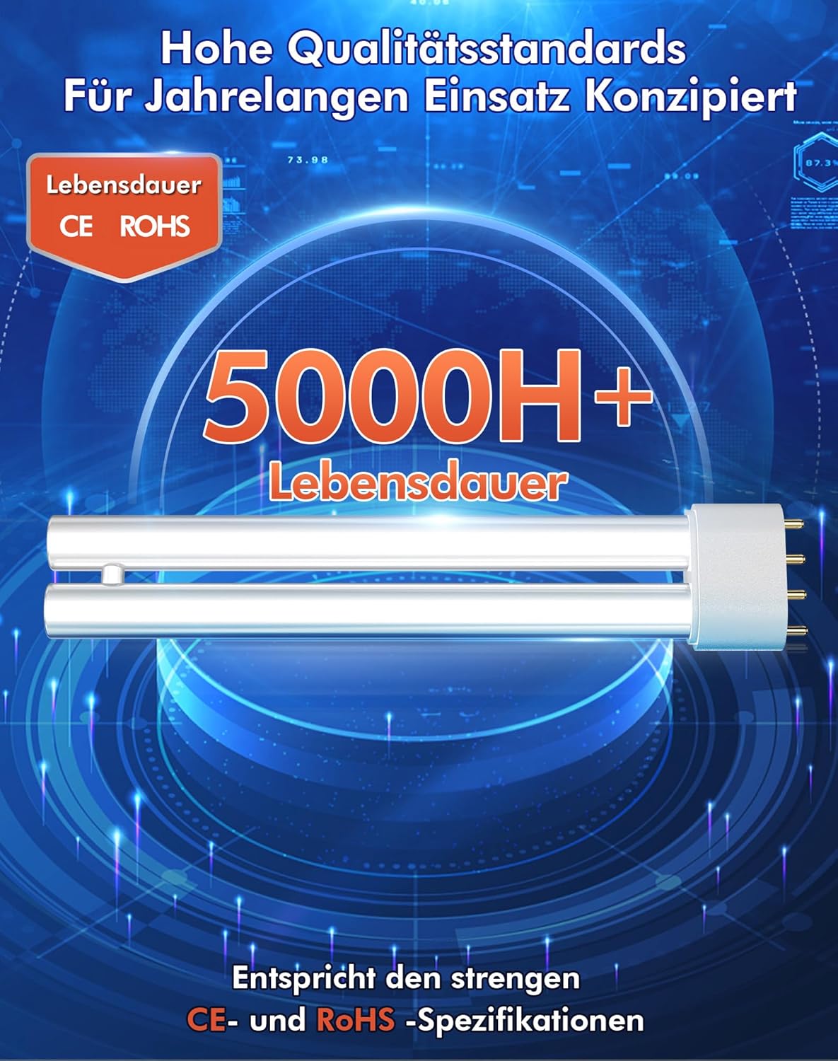 Detalle de Regevo Insektenvernichter Elektrisch 4000V – Fliegenfalle mit UV-Licht, IPX4, 20W
