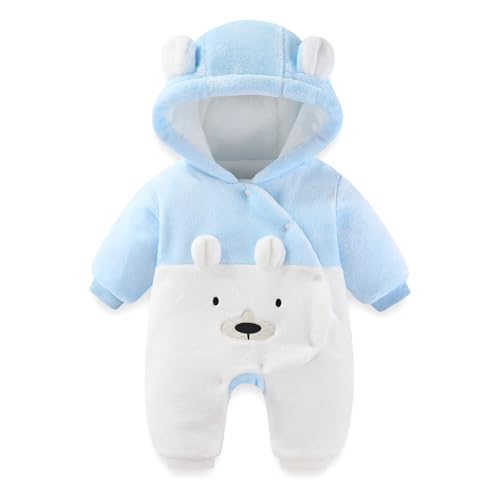 Detalle de WYTbaby Baby Overall Winter Schneeanzug – Flanell Wärmer für 0–3 Monate