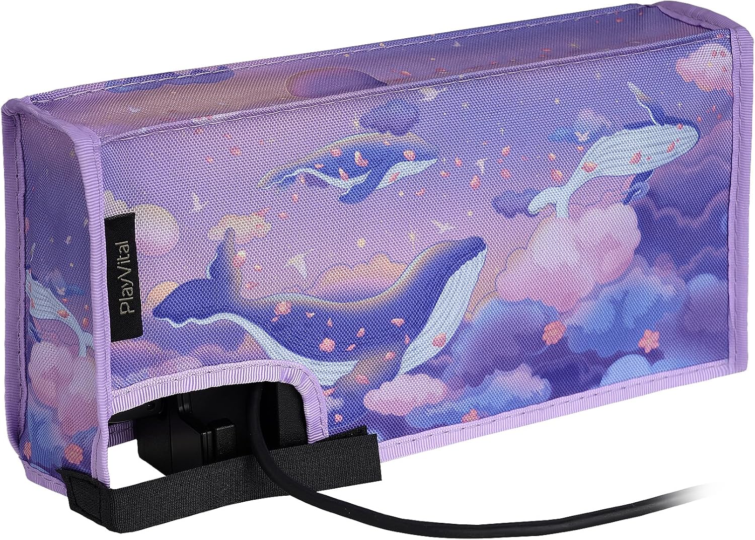 Detalle 2 de PlayVital Nylon Dust Cover for Nintendo Switch – Whale in Dream