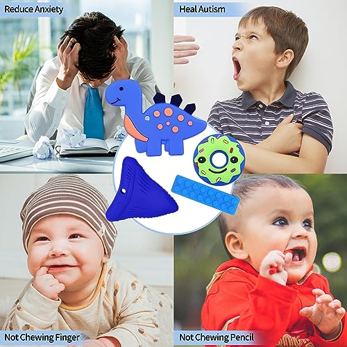 Thumbnail 5 de Kaukette für Kinder – Sensorische Kauen Halskette 6er-Pack Blau