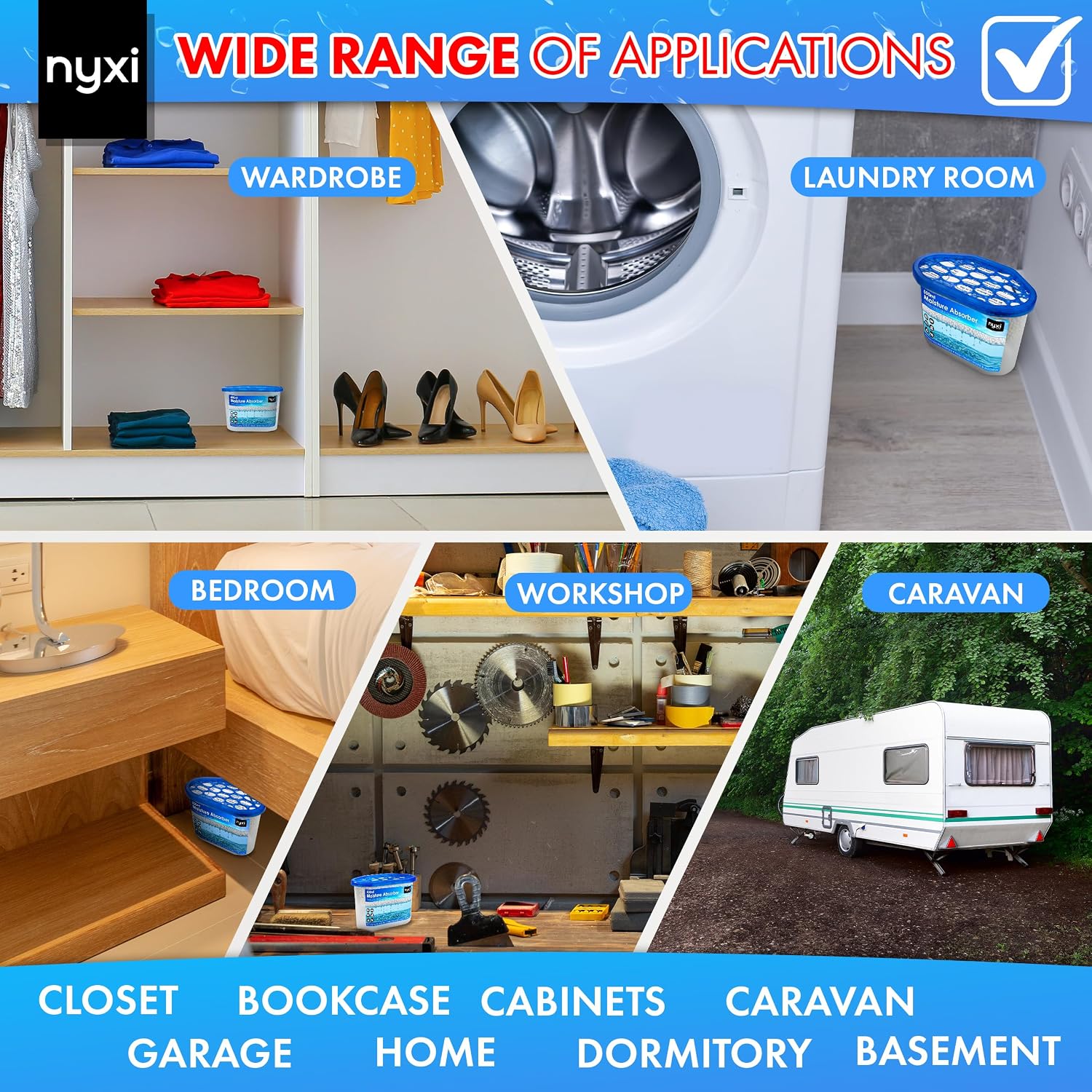 Detalle 1 de Nyxi Dehumidifier Pack 6 x 500ml for damp