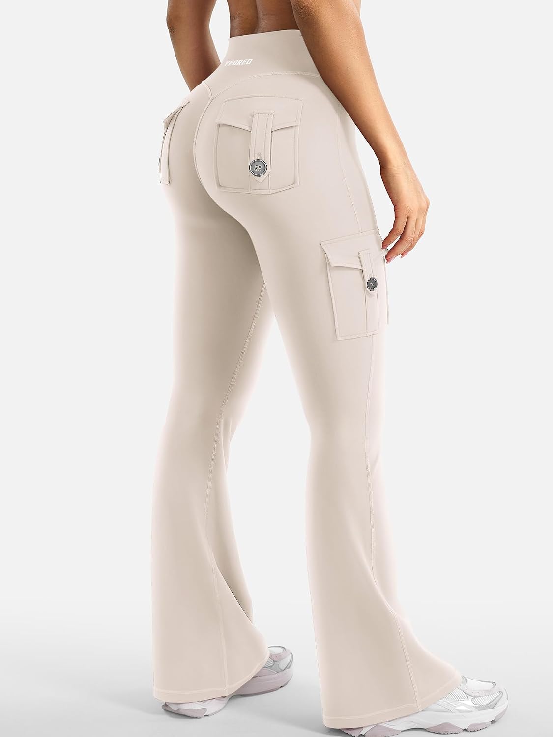 Thumbnail 4 de YEOREO CoreFlex Damen Flare Leggings mit 4 Taschen, Invisible Scrunch & High Waist – blickdicht für Yoga, Gym und Workout