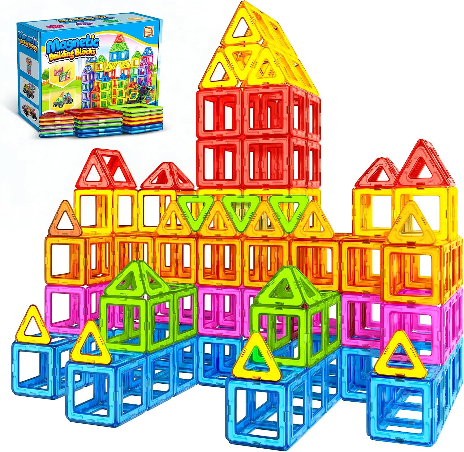 Detalle de WOOBLO Magnetische Bausteine 50 Teile für STEM