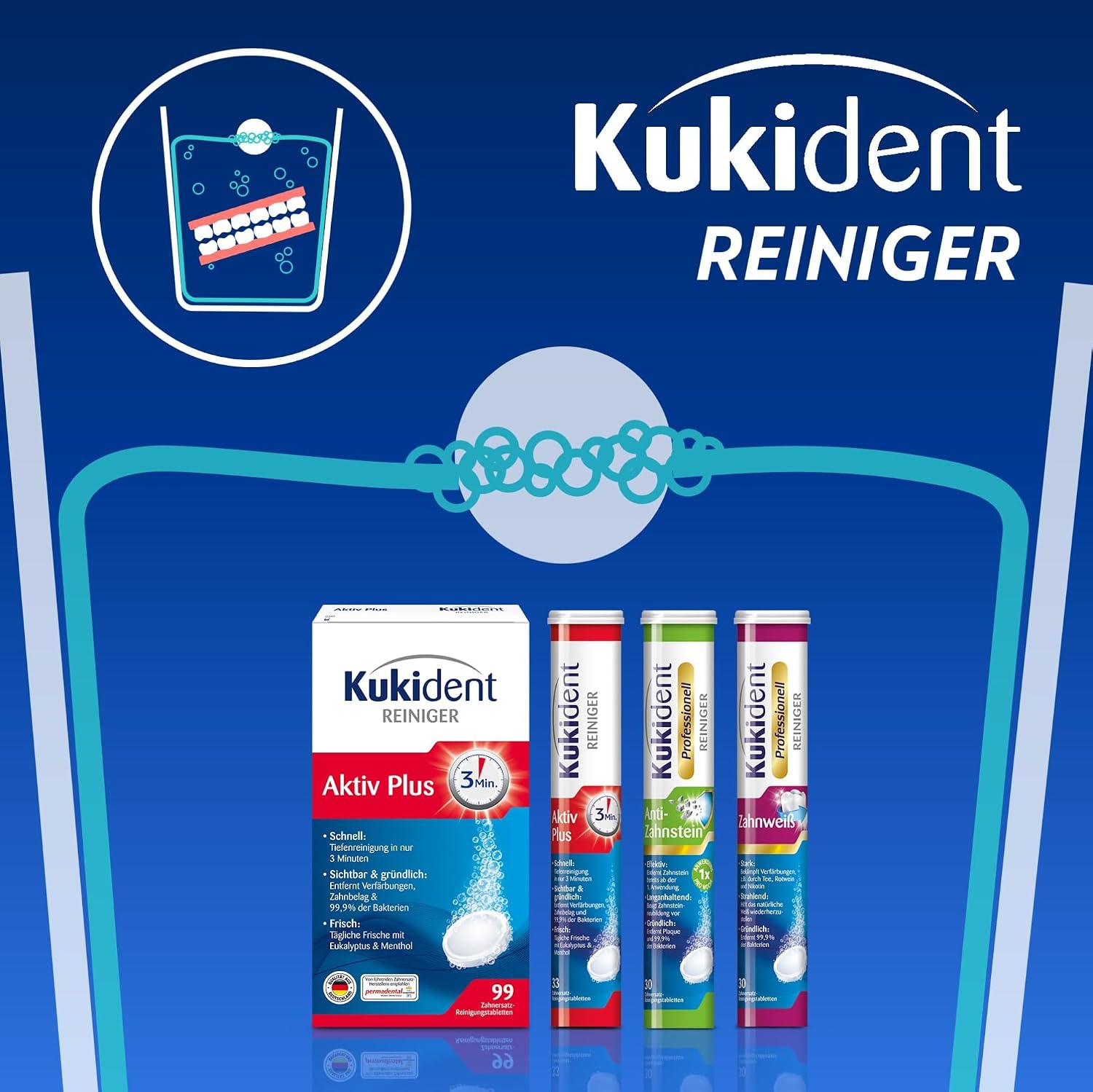 Thumbnail 3 de Kukident Professionell Haftcreme Med + Kamille – Starker Halt für Voll- und Teilprothesen (40 g)