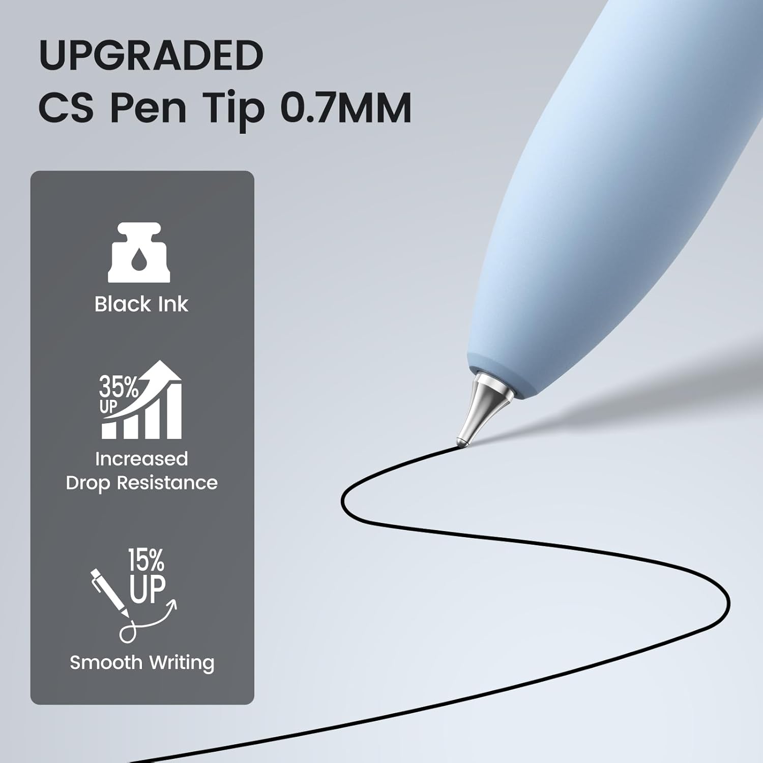 Thumbnail 2 de JIMMIDDA 8 Pcs Gel Pens – 0.7mm Black Ink, Retractable, Quick-Dry, Fidget Rotating Design