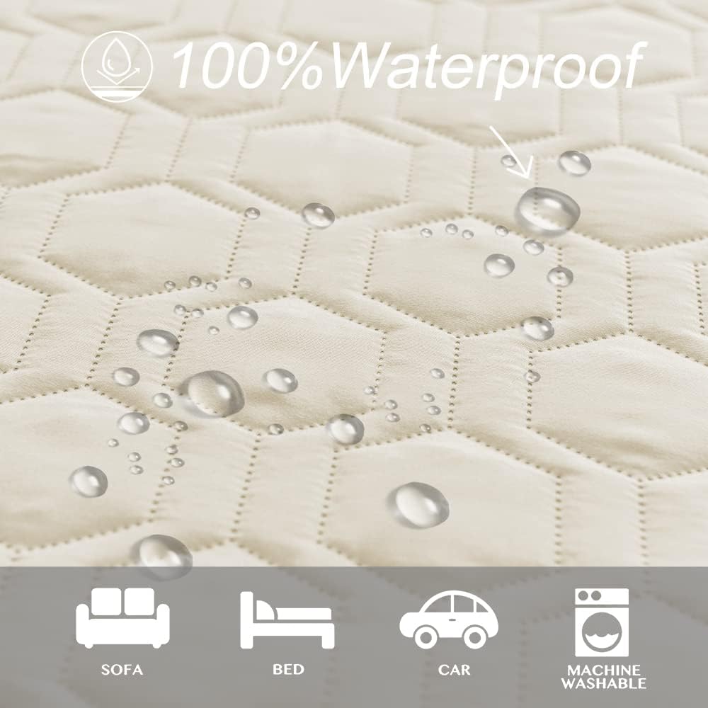 Detalle de Tcksstex Waterproof Dog Blanket Couch Cover, 52 x 82 in, Ivory