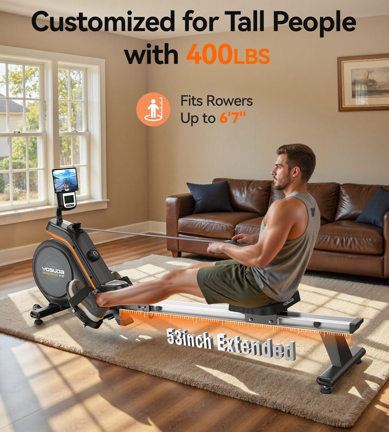 Detalle de YOSUDA Magnetic Rowing Machine