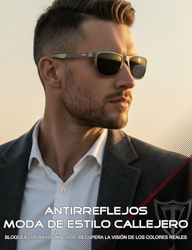 Thumbnail 2 de ATTCL Hombre gafas de sol polarizadas Al-Mg metal super ligero UV400 CAT 3 18587gray-gray