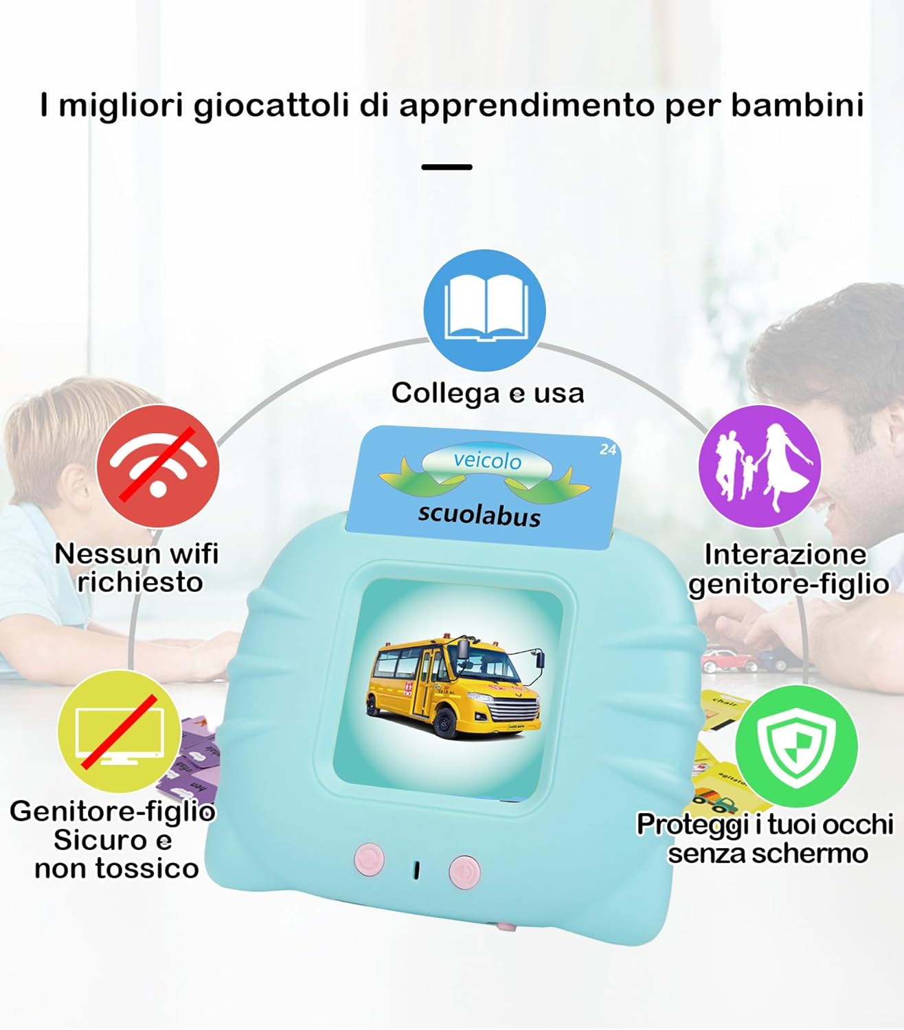 Detalle 2 de Schede flash parlanti 224 parole