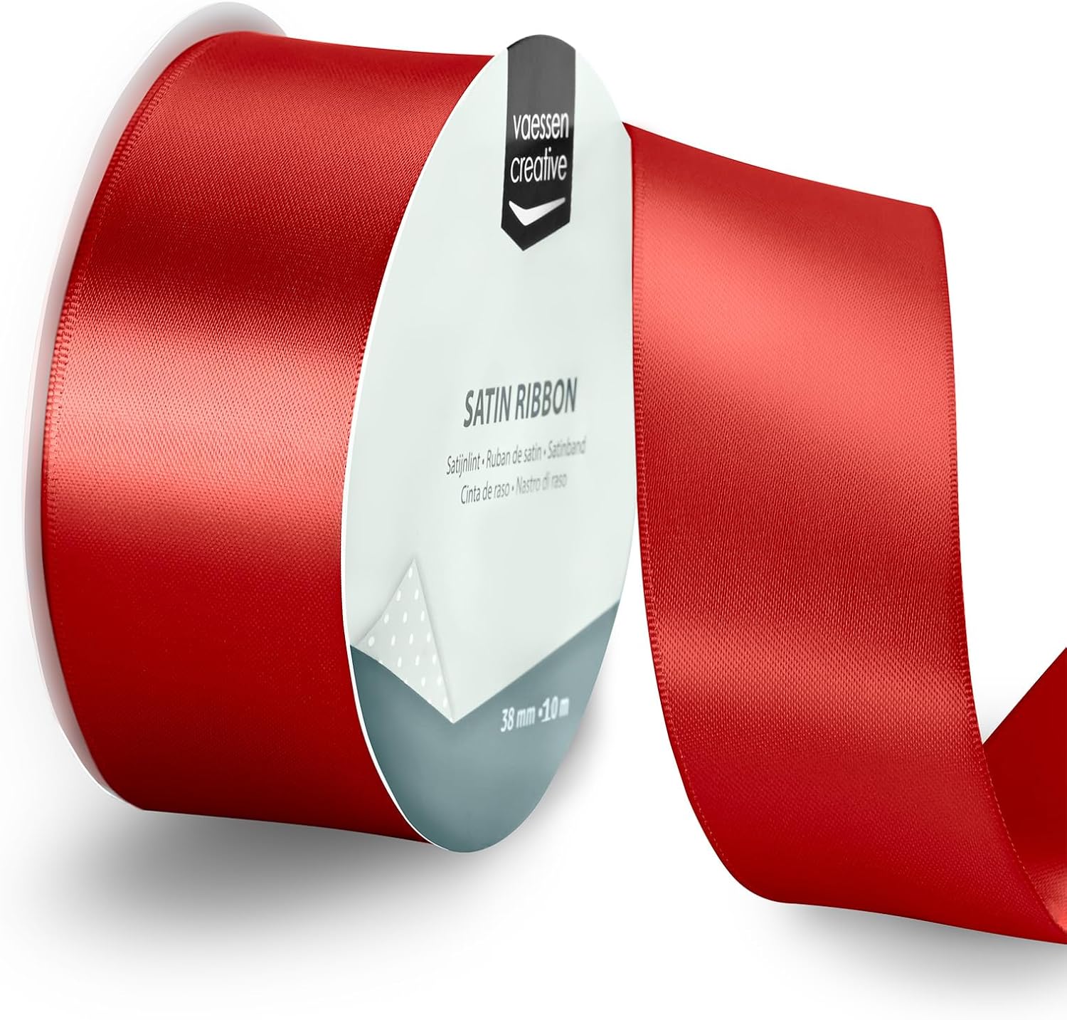 Detalle de Vaessen Creative Ruban Satin Lot – 3 couleurs Saint Valentin (10 m x 38 mm) Rouge & Rose