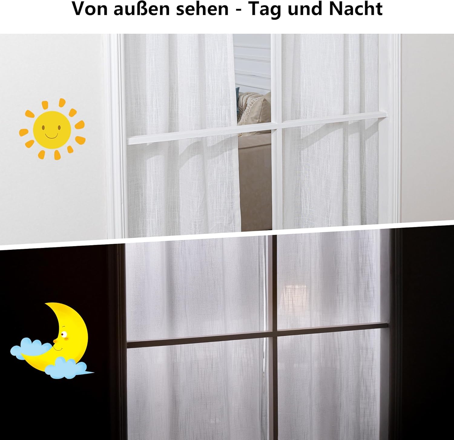 Thumbnail 3 de MYSKY HOME Kurzvorhang 160 × 140 cm, 2er-Set 🪟