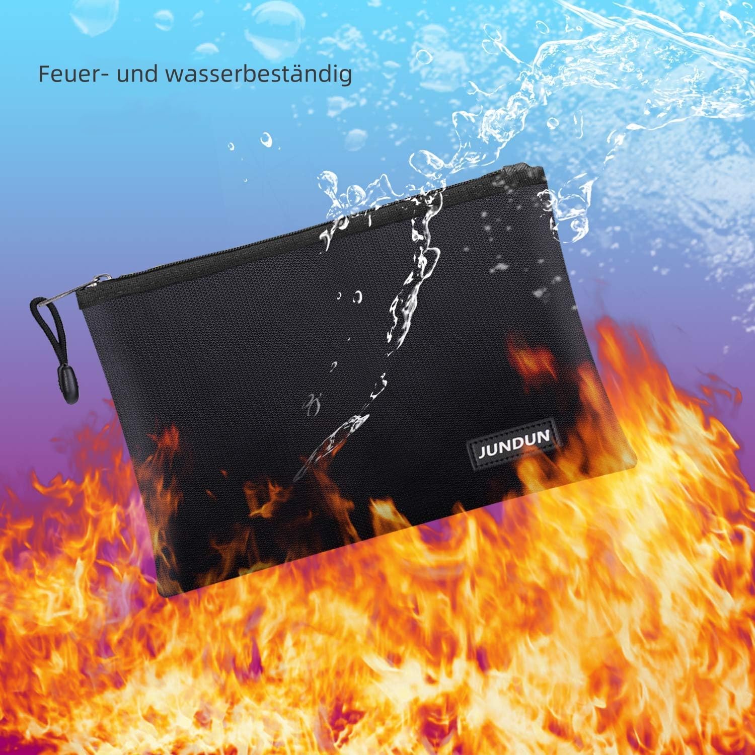 Thumbnail 6 de JUNDUN Feuerfeste Dokumententasche 36x26cm 📁