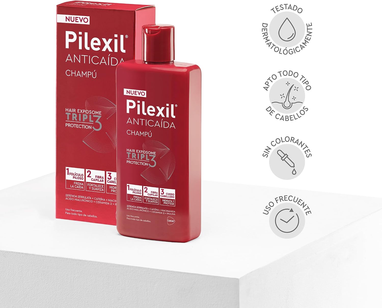 Thumbnail 4 de PILExil Pilexil Shampoo anticaduta Triple Protection 450 ml – tripla azione su cute, fibra e follicolo