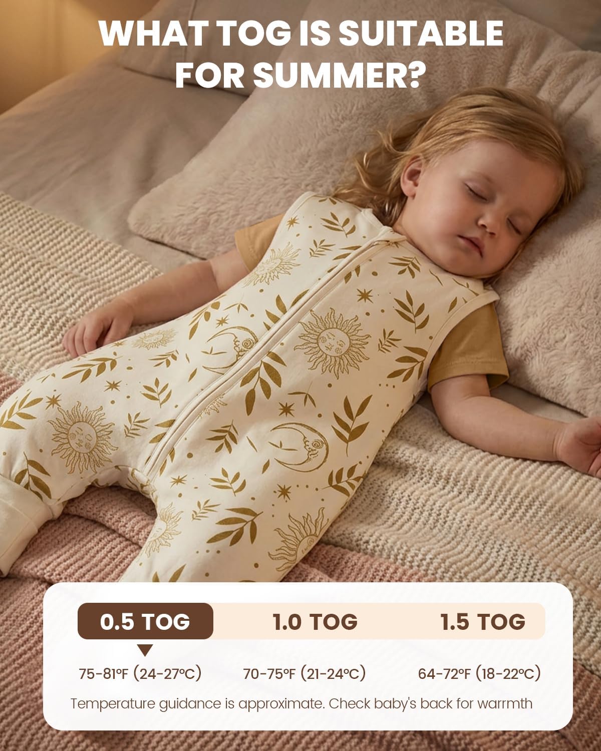 Thumbnail 4 de WYTbaby 2 Pack Sleeping Bag with Legs – 0.5 TOG Cotton Toddler Sleep Sack (2-Pack)
